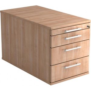 Ladeblok - 3 Lades - Verrijdbaar - Walnoot - 42,8 x 80 x 51,2 cm - Signa Tc30 RE