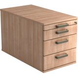 Ladeblok - 3 Lades - Verrijdbaar - Walnoot - 42,8 x 80 x 51,2 cm - Signa Tc30 SG