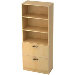 HAMMERBACHER Regalschrank 7300 SG, V7300/3/3/SG ahorn 80,0 x 42,0 x 200,4 cm