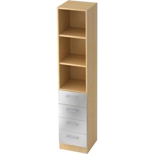 Wandkast | Esdoorn/Zilver | 40,6 x 42 x 200,4 cm | Signa G 7600 RE