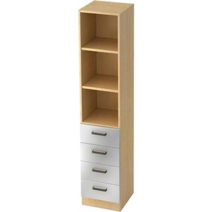 Wandkast | Esdoorn/Zilver | 40,6 x 42 x 200,4 cm | Signa G 7600 SG