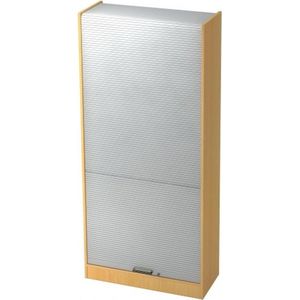 Wandkast - Beuken/Zilver - 90 x 40 x 200,4 cm - Signa R90 SG