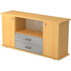 Dressoir met Deuren + Lades - Beuken - 166,1 x 44,8 x 84 cm - Kapa SB