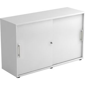 Schuifdeurkast - Wit - 120 x 40 x 74,8 cm - Beta 1752S