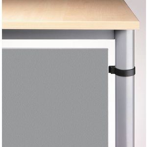 HR - HILO Scherm - Zilver - Melaminehars Gecoate Spaanplaat - 160 cm