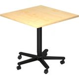 BISTRO 88Q D - Systeem conferentietafel Esdoorn 80 x 80 Zwart