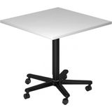 BISTRO 88Q D - Systeem conferentietafel Grijs 80 x 80 Zwart