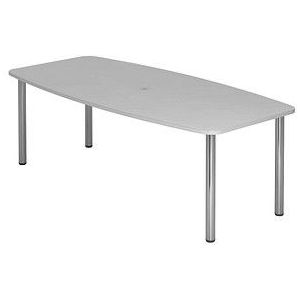 Vergadertafel - Lichtgrijs - Kunststof Gecoat - Voor 8 Personen