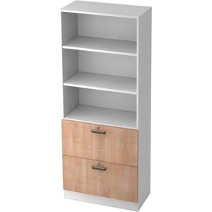 Wandkast - Wit/Walnoot - 80 x 42 x 200,4 cm - Signa G 7300 SG