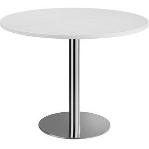 Bistro - F100R - Vergadertafel - Grijs - Chroom - Ø 100 cm - Hoogte 74,5 cm
