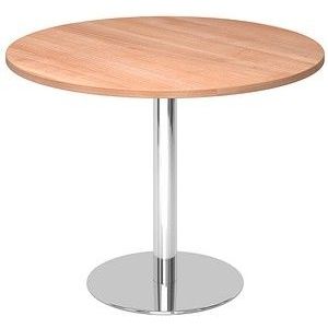 hjh OFFICE PRO Bistro F100R C - Systeem conferentietafel Walnoot / Chroom