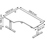 Xdsm - Bureau - In Hoogte Verstelbaar - Esdoorn - Aluminium Frame