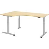 Xdsm - Bureau - In Hoogte Verstelbaar - Esdoorn - Aluminium Frame