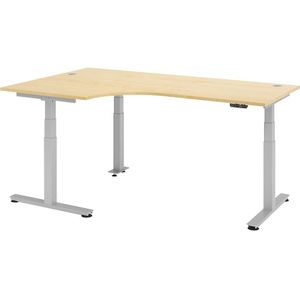 Xdsm - Bureau - In Hoogte Verstelbaar - Esdoorn - Aluminium Frame