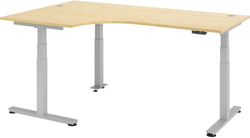 Xdsm - Bureau - In Hoogte Verstelbaar - Esdoorn - Aluminium Frame