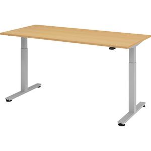 HAMMERBACHER elektrisch höhenverstellbarer Schreibtisch VXMST19/6/S buche