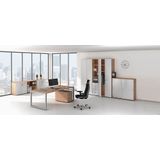 REGO 16 S | Bureau - 160 x 80 Walnoot/Zilver Tafelhoogte I In hoogte verstelbaar