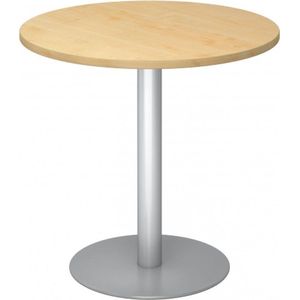 BISTRO F80R S - Systeem conferentietafel Esdoorn Zilver Ø 80