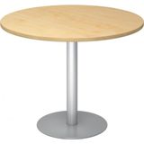 BISTRO F100R S - Systeem conferentietafel Esdoorn Zilver Ø 100