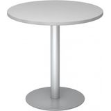 BISTRO F80R S - Systeem conferentietafel Grijs Zilver Ø 80