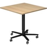 BISTRO 88Q D - Systeem conferentietafel 80 x 80 Zwart Eiken