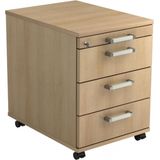 HAMMERBACHER Solid AC30 Rollcontainer eiche 4 Auszüge 42,8 x 58,0 x 59,0 cm