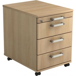 Ladeblok - 3 Lades - Verrijdbaar - Beuken - 42,8 x 58 x 59 cm - Signa Ac30 CE