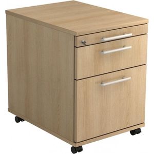 HAMMERBACHER Orbis Rollcontainer eiche 3 Auszüge 42,8 x 58,0 x 59,0 cm