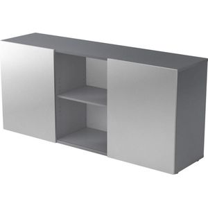 Kapa - Dressoir - Grafiet/Zilver - Melaminehars - 3 Verstelbare Schappen