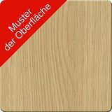 HAMMERBACHER OS 18 höhenverstellbarer Schreibtisch eiche Trapezform, C-Fuß-Gestell silber 180,0 x 80,0/100,0 cm