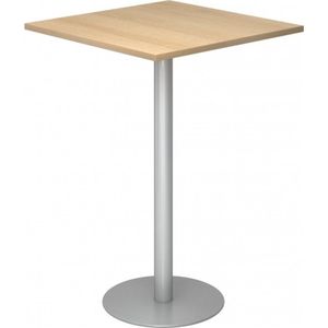 hjh OFFICE PRO Bistro H88Q S - Systeem conferentietafel Eik / zilver