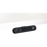 HAMMERBACHER XBHM19 elektrisch höhenverstellbarer Schreibtisch weiß rechteckig, C-Fuß-Gestell silber 180,0 x 80,0 cm