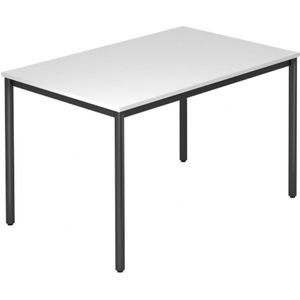 Vergadertafel | Wit/Zwart | 120 x 80 cm | Doran Dr12 D