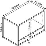 HAMMERBACHER Container-Aufsatz lichtgrau 42,8 x 80,0 x 53,0 cm