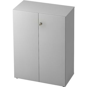 ANNY-AC - Dossierkast met akoestische achterwand, h x b x d = 1100 x 800 x 420 mm, 2 legborden, lichtgrijs