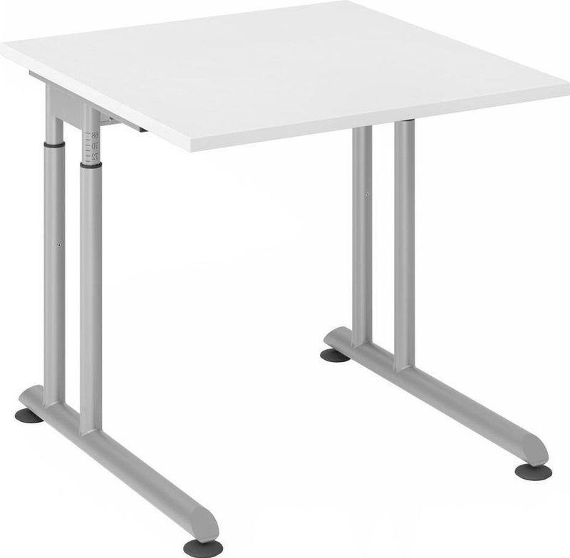 HAMMERBACHER höhenverstellbarer Schreibtisch VZS08/W/S weiß