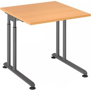 Bureau - In Hoogte Verstelbaar - Meerkleurig - Zeno 8 G - 80x80