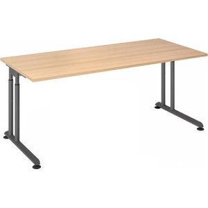 ZENO 19 G | Bureau - 180 x 80 Tafelhoogte I In hoogte verstelbaar Eiken/Grafiet