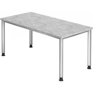 HILO 16 S | Bureau - 160 x 80 Tafelhoogte I In hoogte verstelbaar Beton