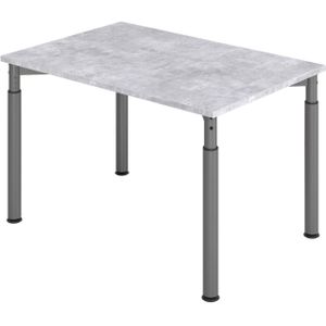 HAMMERBACHER höhenverstellbarer Schreibtisch VYS12/M/G beton