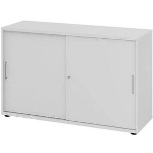 HAMMERBACHER Schiebetürenschrank 1752S, V1752S/5/5/BS lichtgrau 1 Fachboden 120,0 x 40,0 x 74,8 cm