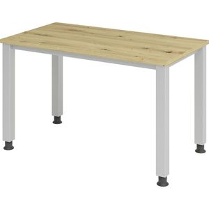 eurokraft pro RENATUS - Bureau Mini-Office 4, onderstel met 4 poten vierkant, breedte 1200 mm, eikenhoutdecor