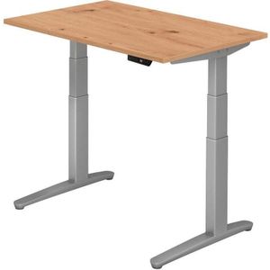 XBHM 12 SS | Bureau - 120x80 Knoestige Eiken Tafelhoogte I Elektrisch in hoogte verstelbaar