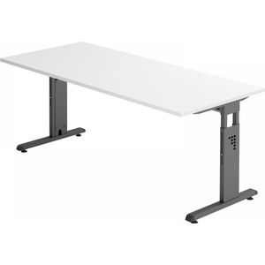 MEGA 19 G | Bureau - 180 x 80 Tafelhoogte I In hoogte verstelbaar Wit/Grafiet