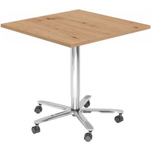 BISTROQ C - Systeem conferentietafel x Chroom Knoestige Eiken