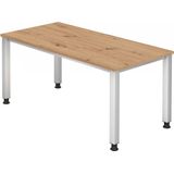QUEO 16 S | Bureau - 160 x 80 Tafelhoogte I In hoogte verstelbaar Knoestige Eiken