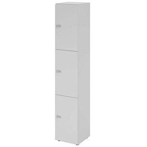 HAMMERBACHER Schließfachschrank lichtgrau V264L3/5/5/ZS, 3 Schließfächer 40,0 x 42,0 x 215,6 cm
