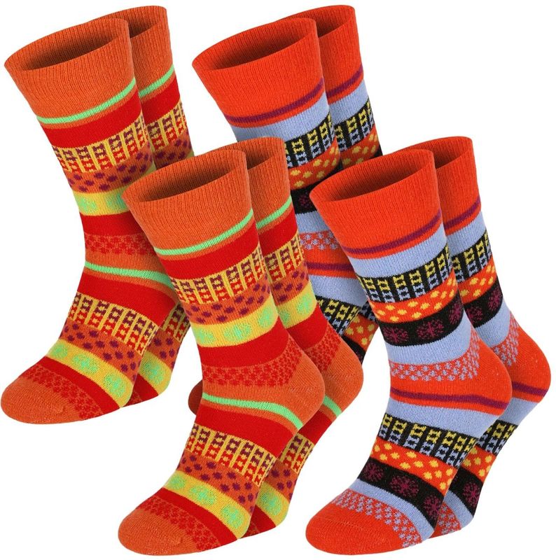 Chili Lifestyle Wollsocken FASHION super warm 4 Paar Schafwolle Winter