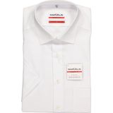 MARVELIS - Overhemd - Wit - 100% Katoen - Korte Mouwen - Kent Kraag