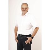 MARVELIS - Overhemd - Wit - 100% Katoen - Korte Mouwen - Kent Kraag